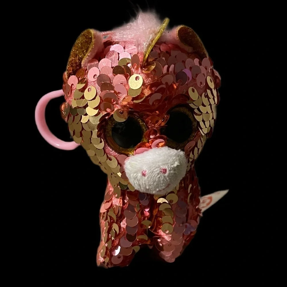 Ty Pink Sequin Unicorn Keychain Flippables